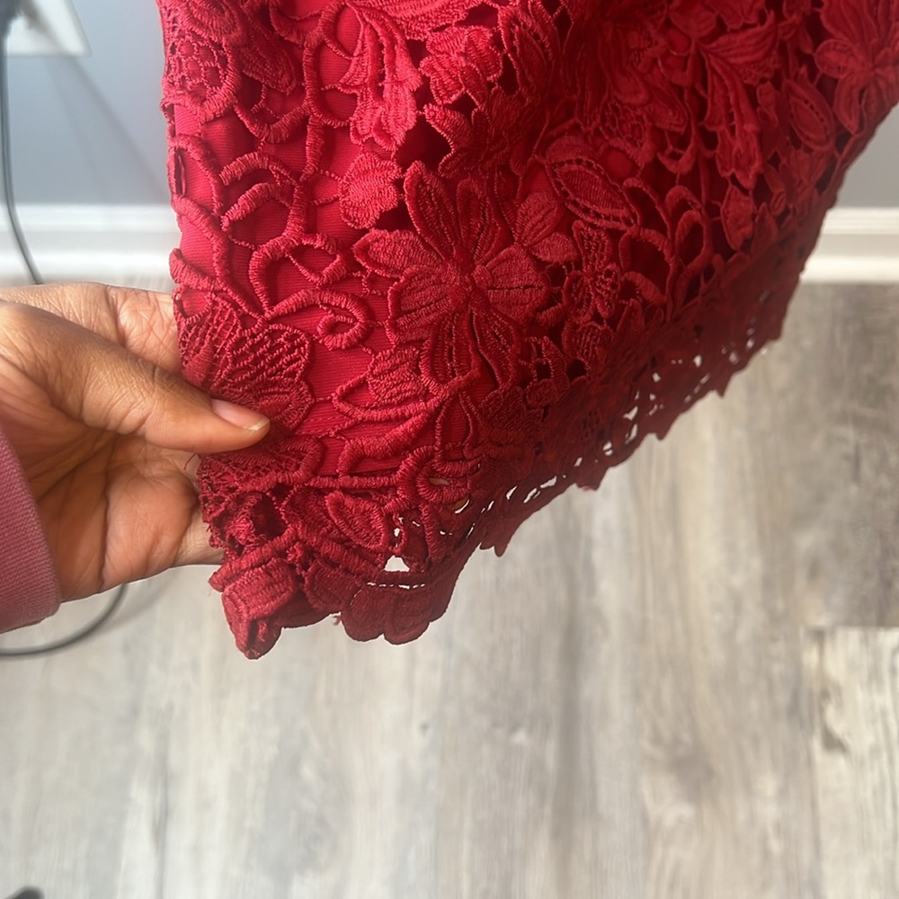 Women’s Lauren Ralph Lauren Red Knee Length Dress Size 6 - Picture 5 of 5